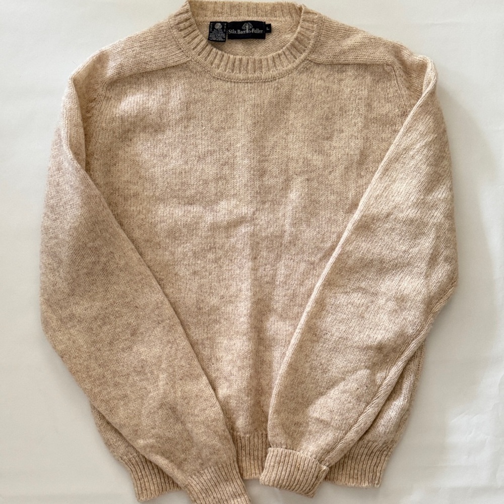 Beige Crewneck Sweater for Men